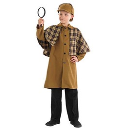 Childrens Victorian Detective Costume Kids Historical Book Day Outfit - Medium