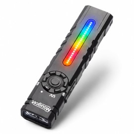 Mougcet Rechargeable EDC Flashlight 2200 Lumens, Flat Pocket Flashlight with UV Light, Magnetic Base and Pocket Clip, USB-C Portable Flash Light for Camping Home Emergency Car Repair
