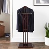 Proman Products VL16220 Freestanding Wardrobe Wooden Valet Stand Rack with