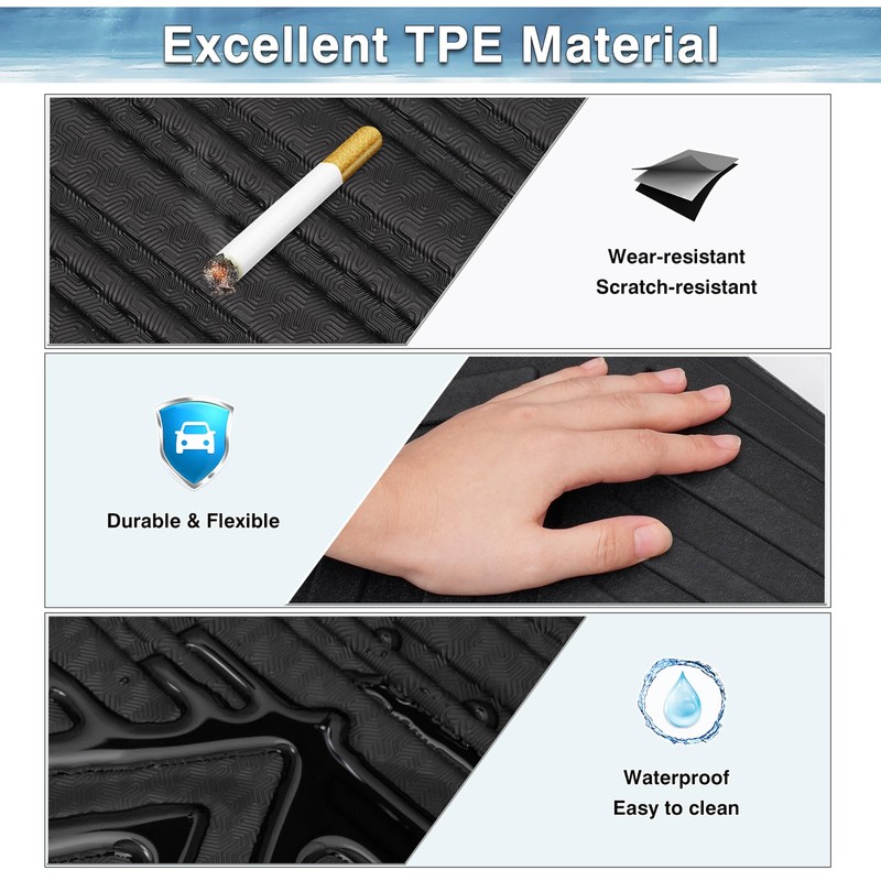 Mixsuper Floor Mats Cargo Liner for Honda Passport 2019-2025, All