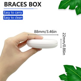 COYUN 2 Stück Zahnspangendose Gebissdose, Zahnprothesen Behälter, zahnprothesen behälter,Zahnschiene Box, Prothesendose,Spiegelhalterbox,mit Spiegel