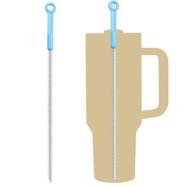 Mt.Jun Heavy-Duty Straw Cleaner Brush Pro Set – 2 Pack, 12-Inch Length, 8mm/0.31inch Width, Full Coverage Bristles, Ergonomic Grip Handle