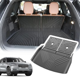 YEBOOCA Cargo Liner Compatible with 2020-2025 2026 Lincoln Aviator Trunk Mat Cargo Mat Back Seat Cover Protector (Backrest Mats+Trunk Mat)