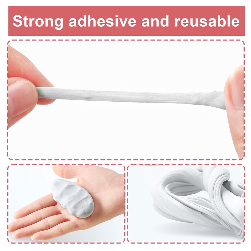96 Pcs Adhesive Poster Sticky Tack, Reusable Removable Non-Toxic Mounting