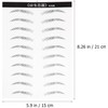 Operitacx 2 Hojas Pegatina para Cejas 6d Negra, Fibra Artificial,