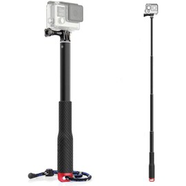 TEKCAM Adjustable 11.8-37" Aluminium Telescopic Handheld Monopod Pole Selfie Stick Compatible with Gopro Hero 12 11 10 9 8 AKASO WOLFANG Surfola Apexcam 4k Waterproof Action Camera Selfie Stick