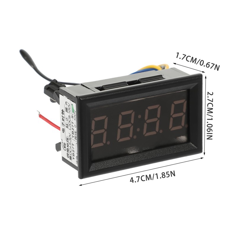 NOLITOY Car Dashboard Digital Clock with Temperature Voltage Display LED