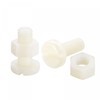 sourcing map 20 Pairs Nylon Screw Nut Assortment, M8x20mm Slotted
