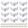 sourcing map 24 Pcs 90 Degree Plastic Corner Braces, 28x17.5x28mm