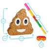 Fax Potato Poop Emoji Cardboard Pinata, Stick and Blindfold Set