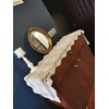Lelefly Mantel rectangular de algodón hecho a mano, con encaje