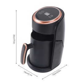 TOPINCN 600W Elektrische Automatische Türkische Kaffeemaschine, Effiziente Schnelle Heizung aus Rostfreiem Stahl Türkischer Kaffeemaschine für Home Office -Reise 300 Ml Kapazität mit