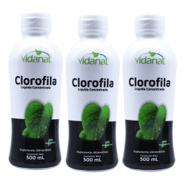 3 Pzs Clorofila Líquida Concentrada Hierbabuena 500 Ml Vidan