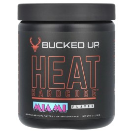 Bucked Up 2 X Bucked Up, Heat Hardcore, Miami, Strawberry, Mango, Pineapple, 8 oz (228 g)