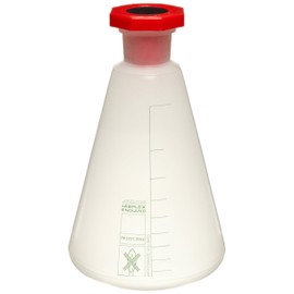 Azlon 541905-0500 Polypropylene 500mL Heavy Wall Autoclavable Erlenmeyer Flask with Stopper