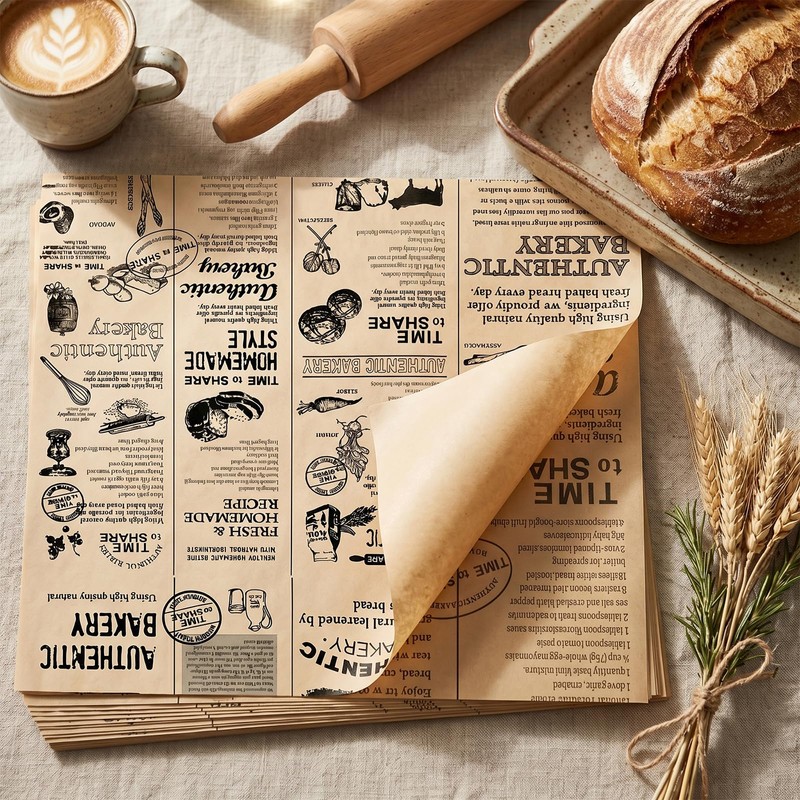 50 Pcs Greaseproof Baking Paper Sheets