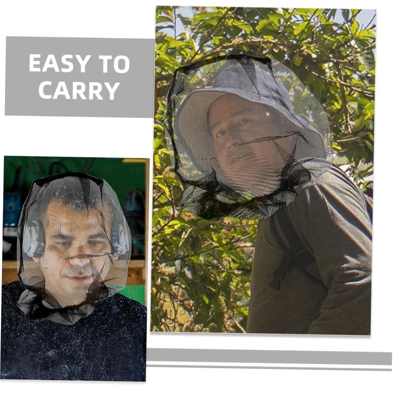 BIUDECO Professional Mosquito Head Netting Hat Mesh 3pcs Set for