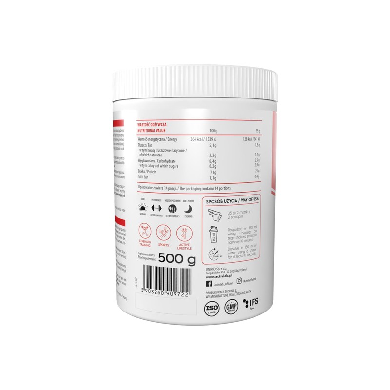 Activlab WPC Standard 500g - Whey Protein Concentrate - 25g