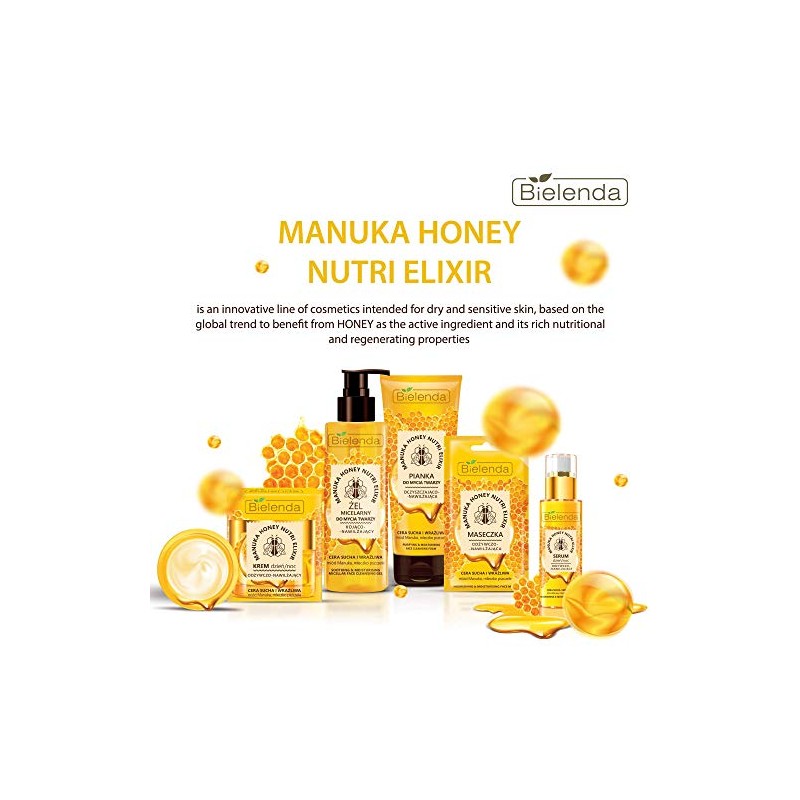 Bielenda- Gel limpiador facial micelar Elexir de miel de Manuka
