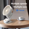 Desk Power Fan Quiet Operation Cooling, 90° Variable Tilt, 5