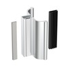 3"Magnet,3-3/4"Bright Chrome Frameless Shower Door Handle with Metal Strike |