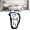 Melting Clock Plastic Retro Decorative Electroplated Metal Paint Desk Table