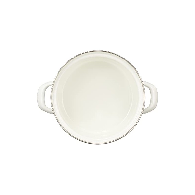 Pearl Metal HB-1367 Enameled Two-Handled Pot, 5.9 inches (15 cm),