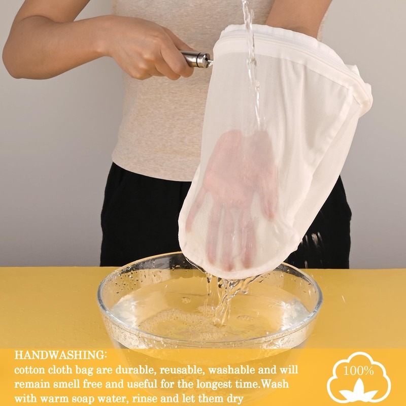WMKGG Ultra Fine Mesh Strainer Bags,Cheese Cloth Bag for Straining,