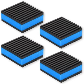 CHASO Anti-Vibration Mat, Rubber Mat, Set of 4, Anti-Vibration Pad, Vibration Absorption, Washing Machine, Outdoor Unit, EVA Cushion, 2.0 x 2.0 x 0.9 inches (51 x 51 x 22 mm), Blue