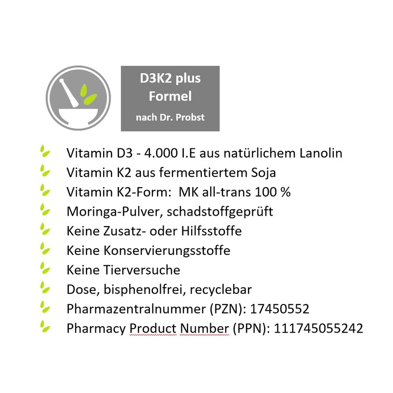 telomit D3K2plus Formula - Capsules with Moringa Powder