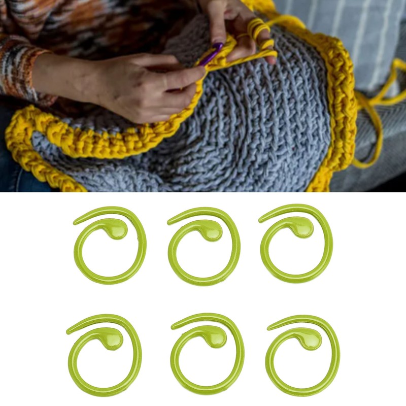 50PCS Metal Stitch Markers Spiral Markers Multifunctional Crochet Locking Hooks