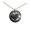Silver Plated Necklace Princess Love Heart Gem Charm Dance Circle