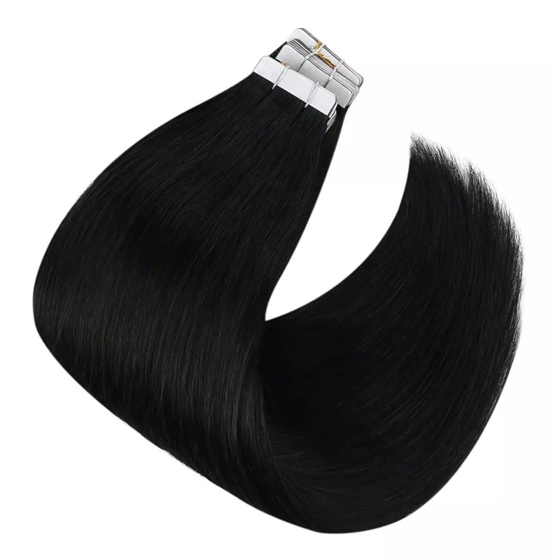sunny hair Extensiones Naturales Cabello 16in 50gr Negro Azabache