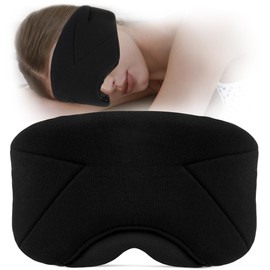 TOPOINT Sleep Mask Eye Mask Blackout with Soft Bamboo Cotton and Cooling Breathable for Side Sleepers Women Men for Travel Meditation