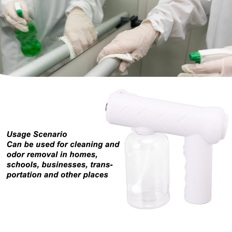 Nano Cleaning Sprayer Rechargeable Blue Light Portable Handheld Alcohol Atomizer