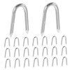 Kisangel 150pcs U-Shaped Metal Fencing Nails for Garden Stakes Fixing