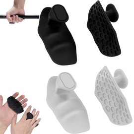 YcsRnn 2 Pairs,Gym Hand Grips, Anti-Slip Weight Lifting Grips, Rubber Gym Gloves for Men and Women, Ideal for Dumbbell, Deadlift, and Pull-Ups (Black and Grey)