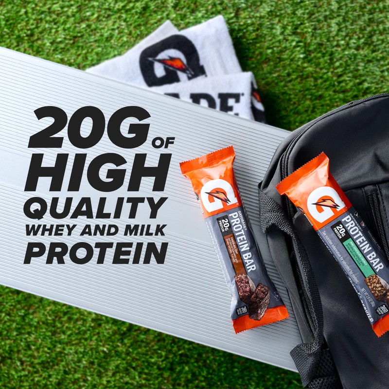 Gatorade Whey Protein Bars, Variety Pack, 2.8 oz bars ,