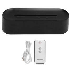 300ml Aromatherapy Diffuser 3 in 1 Flame Colorful Light Aroma Essential Mist Humidifier for Home Bedroom Office Black