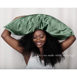 Silk Pillow Pases 2 Pack - Silk Pillowcases with Envelope Style, Soft Smooth Cooling Natural Silk Pillow Cover for Women Men-(48X74cm)