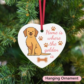 Dog Lovers Gifts for Women Men Christmas Ornament Dog Themed Gifts for Owners Golden Retriever Gift Golden Retriever Lovers Accessories Christmas Birthday Presents for Women Men Dogs Mom Dogs Dad