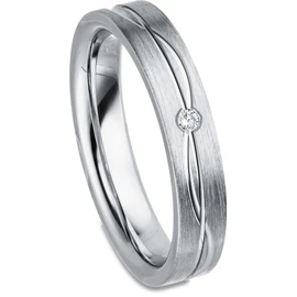 Kolibri Rings Wedding Rings Engagement Rings Silver 925 Zirconia Stone Set – Engraving and Case, Silver, Cubic Zirconia