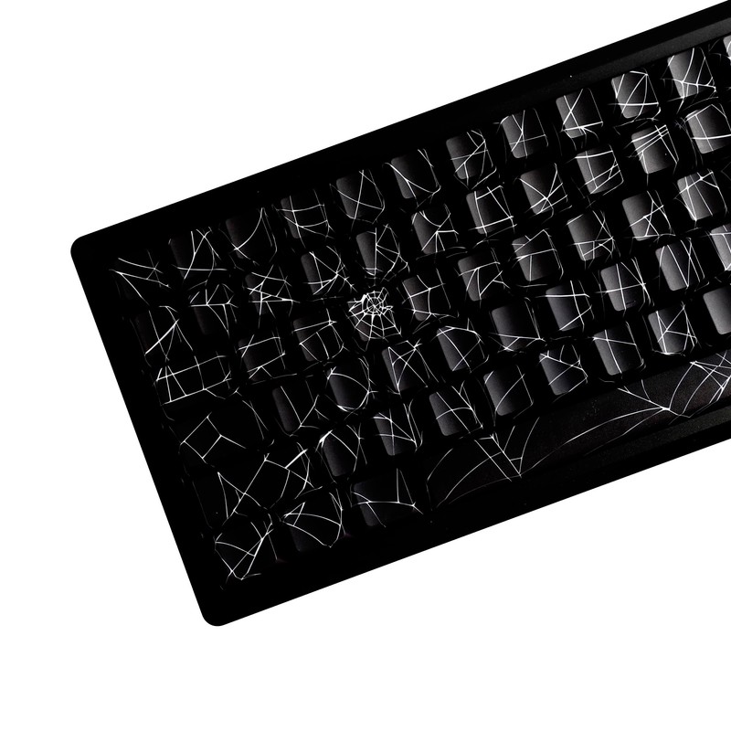 YMDK 134 Spider Web Shine Through Keycaps Cool Side-lit Cherry