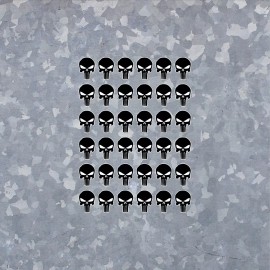 Oracal 36 Punisher 1" High Vinyl Decals Phone Laptop Gun Helmet - Indoor/Outdoor