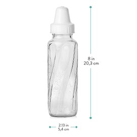 Evenflo Feeding Classic Glass Bottle, Twist Bottles, 8 Oz, 1-Pack of 6 Bottles
