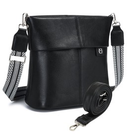 MYHOZEE Crossbody Bags for Women Trendy, Medium Size Leather Crossbody purse with 2 Adjustable Strap, Women's Crossbody Shoulder Handbags