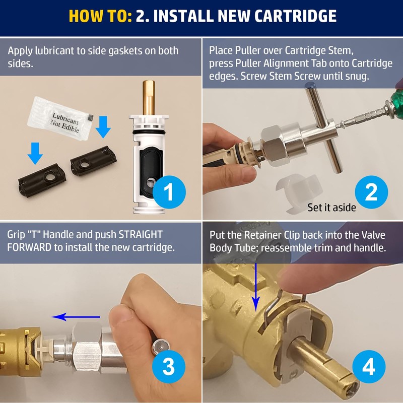 Replacement Cartridge for 1222 with Puller & Retainer Clip, Tub