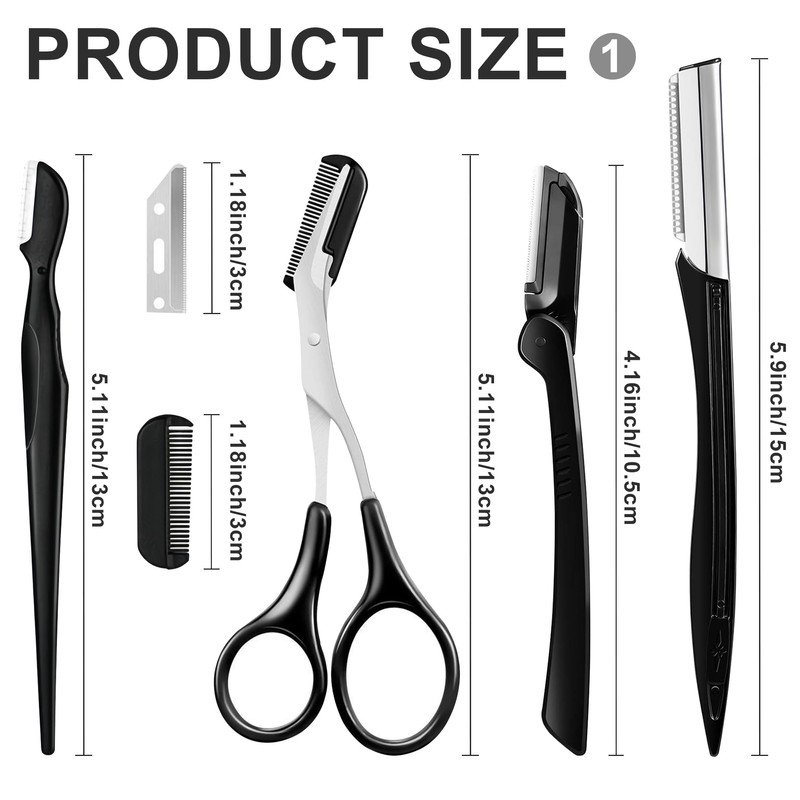 12Pcs Eyebrow Kit Eyebrow Trimming Set Eyebrow Grooming Kit with