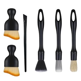 Car Wash Brushes Set of 6 Detail Brushes Gap Cleaning Body Car Wash Brushes Soft Non-Scratch Wheel Brush Ventilation Detailing Brush Car Cleaning Brush Car Wash Supplies