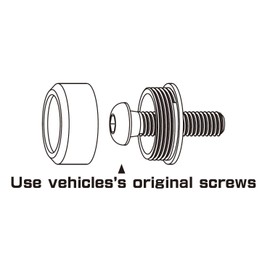 Turtle Emblem License Plate Screw Cover/Cap/Fastener Caps for Cars Truck SUV RV Motorcycle - Pack of 4 (Black)